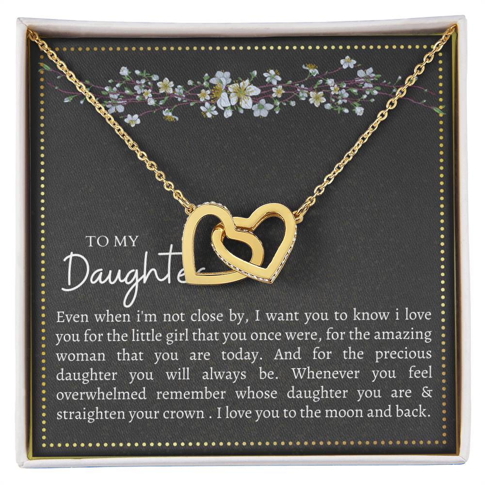 Gift For Daughter Interlocking Hearts Necklace