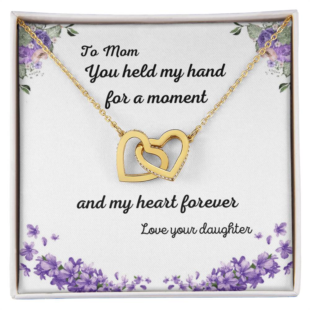 You Held My Hand For Moment Necklace Interlocking Hearts Necklace