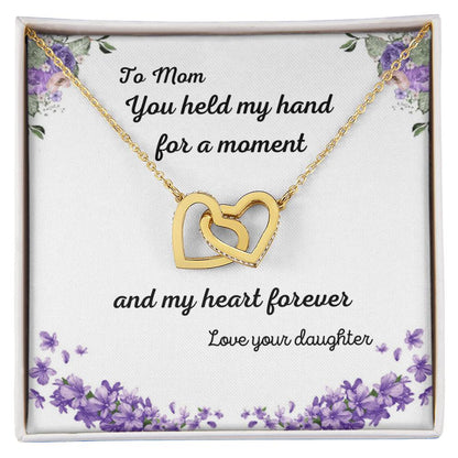 You Held My Hand For Moment Necklace Interlocking Hearts Necklace