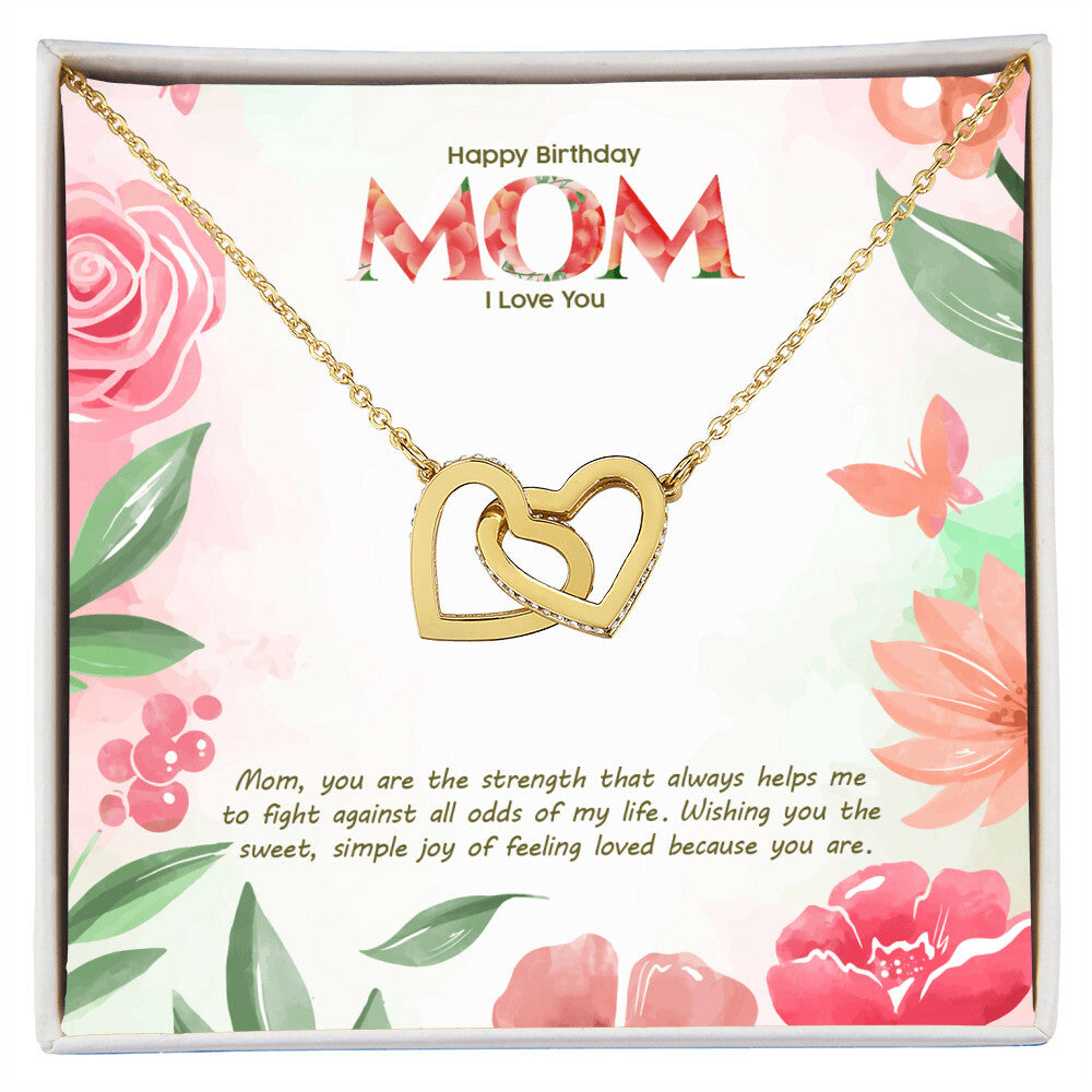 Birthday Edition Wishing You A Sweet And Simple Joy Of Love! - Interlocking Hearts Necklace