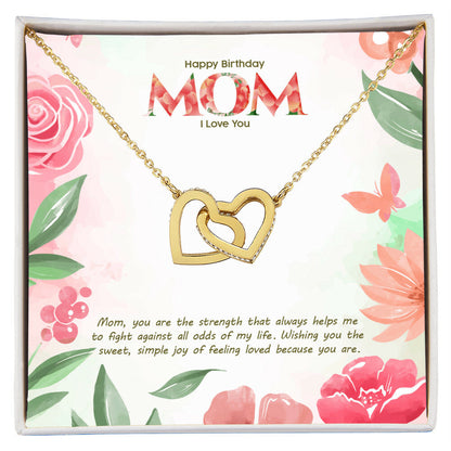 Birthday Edition Wishing You A Sweet And Simple Joy Of Love! - Interlocking Hearts Necklace