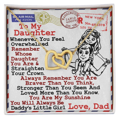 Gift For Daughter - Interlocking Heart Necklace Interlocking Hearts Necklace