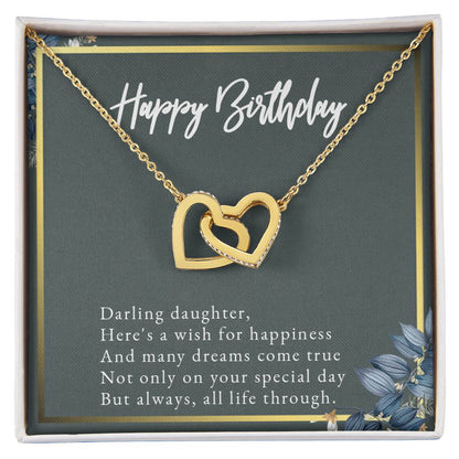 Daughter Necklace Daughter Birthday Gift Graduation Present From Mom Interlocking Hearts Necklace