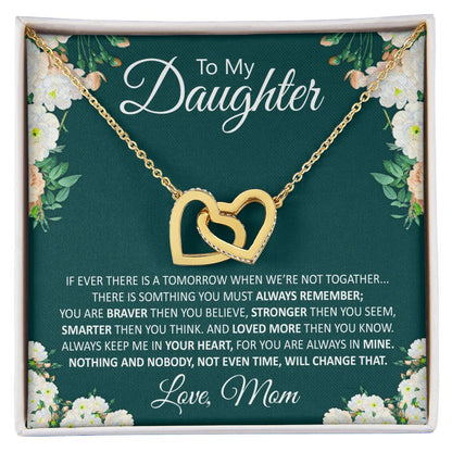 Gift For Daughter From Mom Interlocking Hearts Necklace