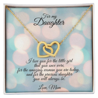 Connected Hearts Necklace Interlocking Hearts Necklace