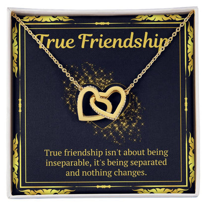 True Friendship Necklace Interlocking Hearts Necklace