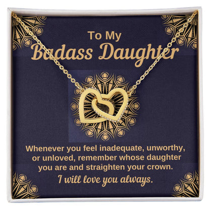 Best Daughter Gifts Interlocking Hearts Necklace