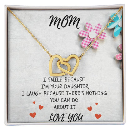 Gift For Mom - Never-Ending Love Necklace Interlocking Hearts Necklace