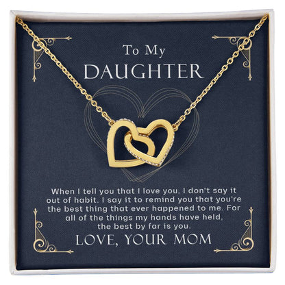 Collection Daughter - The Best By Far Is You - Interlocking Hearts Necklace