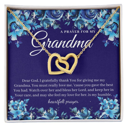 A Prayer For My Grandma - Interlocking Heart Necklace Interlocking Hearts Necklace