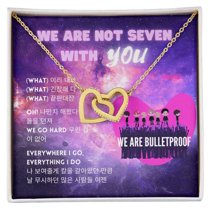 A.R.M.Y. Fan Necklace Christmas Gift Interlocking Hearts Necklace