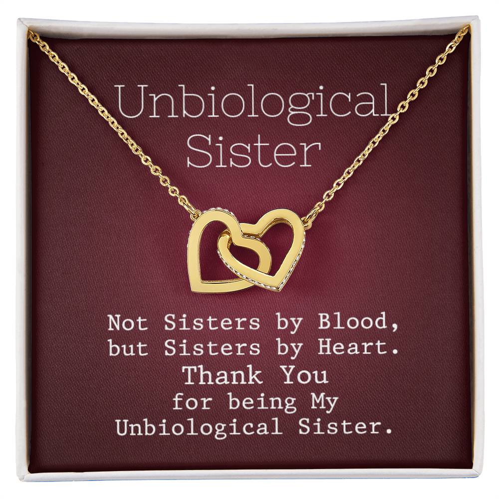 Unbiological Sister - United Heart Necklace Interlocking Hearts Necklace