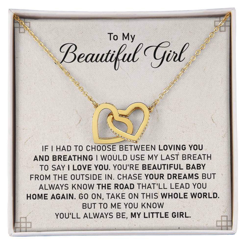 Gift For Daughter From Dad Birthday Gift For Daughter Christmas Gift For Daughter?? Interlocking Hearts Necklace