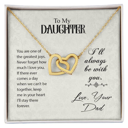 Cubic Zirconia Interlocking Hearts Necklace