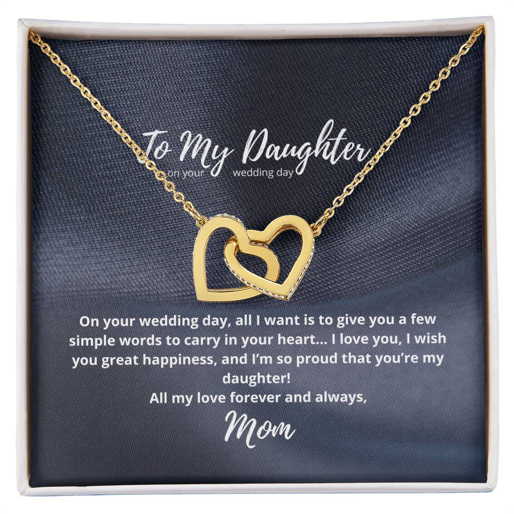 Gift For Daughter On Wedding Day From Mother - Interlocking Hearts Necklace