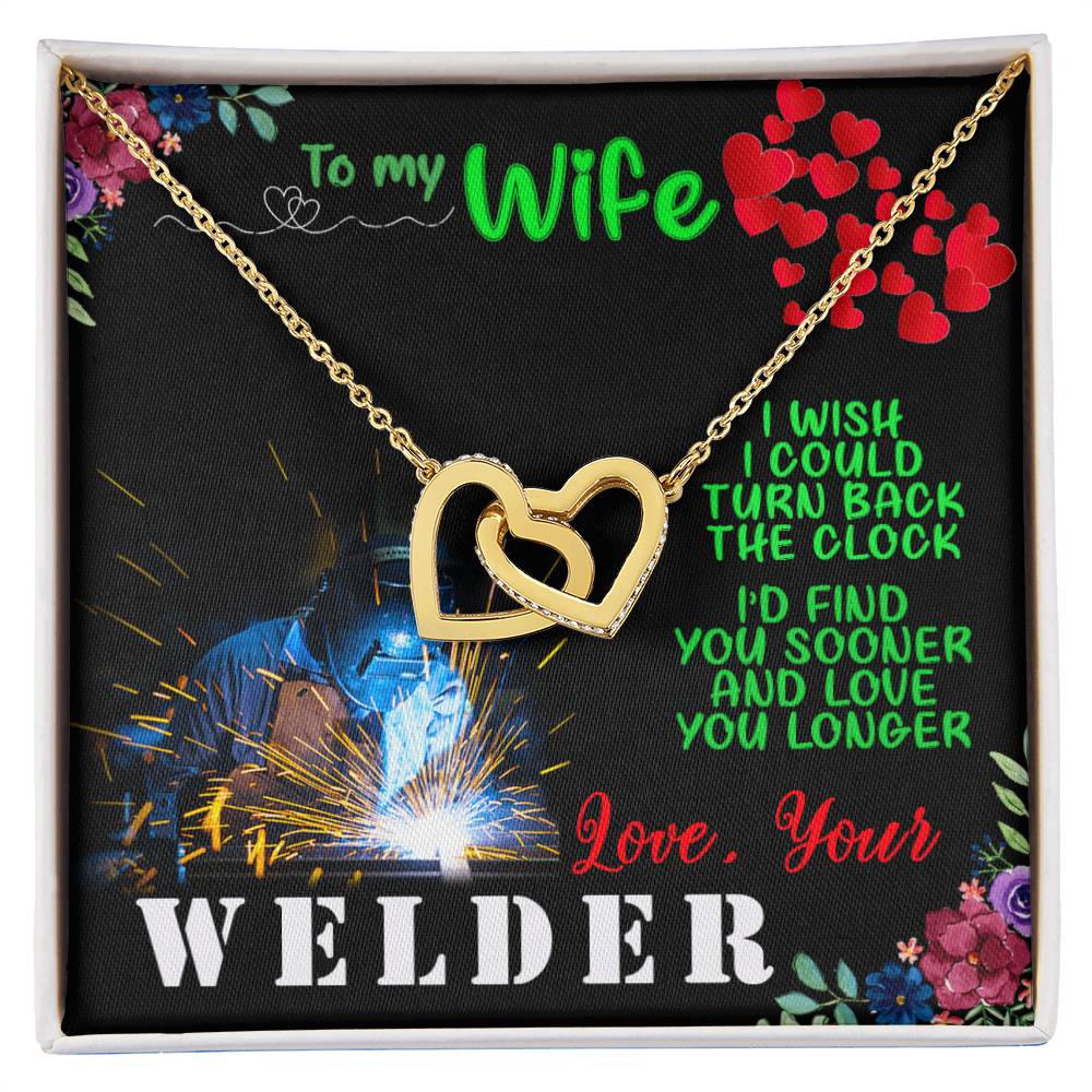 Welder'S Wife Interlocking Heart Necklace Interlocking Hearts Necklace