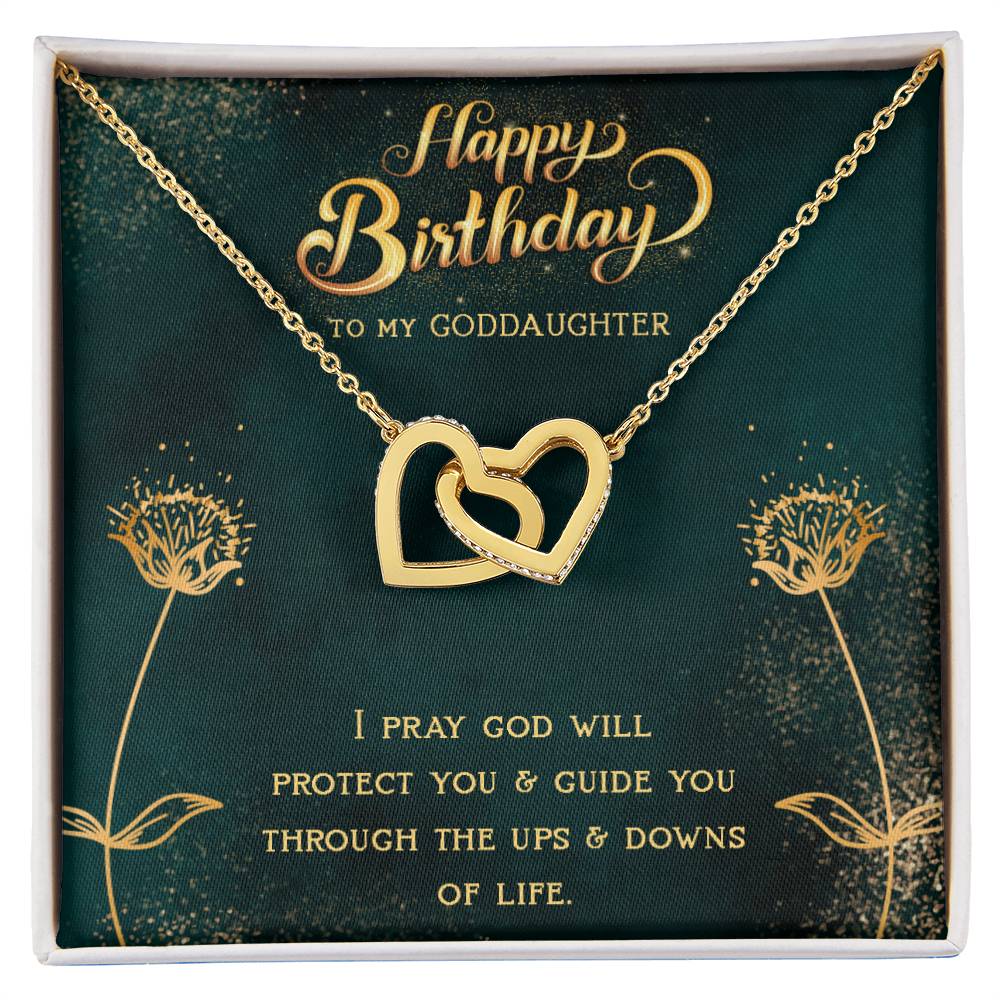 Birthday Gift For Goddaughter- Interlock Heart Necklace Interlocking Hearts Necklace