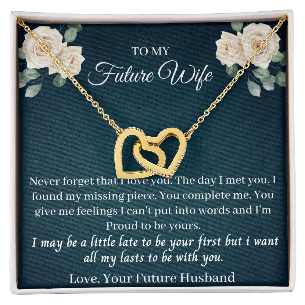 Gift For Future Wife Interlocking Hearts Necklace