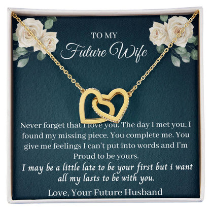 Gift For Future Wife Interlocking Hearts Necklace