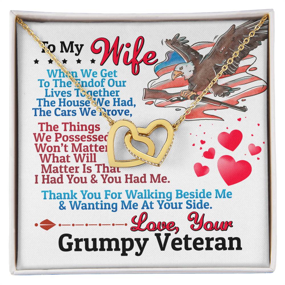 Veteran'S Wife - Interlocking Heart Necklace Interlocking Hearts Necklace