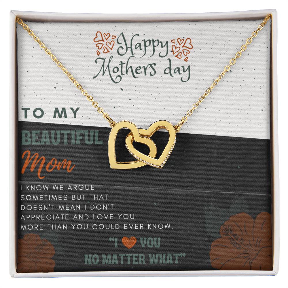 For Your Beautiful Mom On This Mother'S Day Interlocking Hearts Necklace