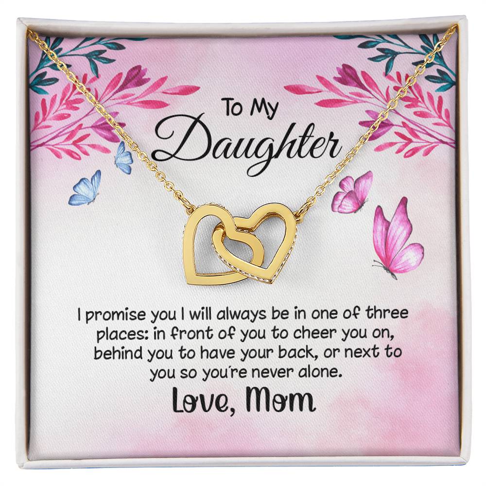 Daughter Mother Interlocking Hearts Necklace