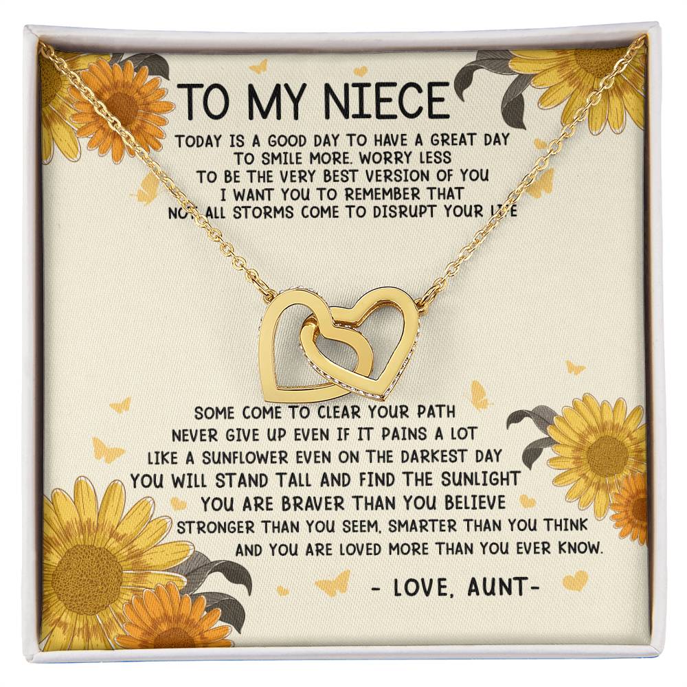 Today Is Good Day - Great Gift For Niece Interlocking Hearts Necklace