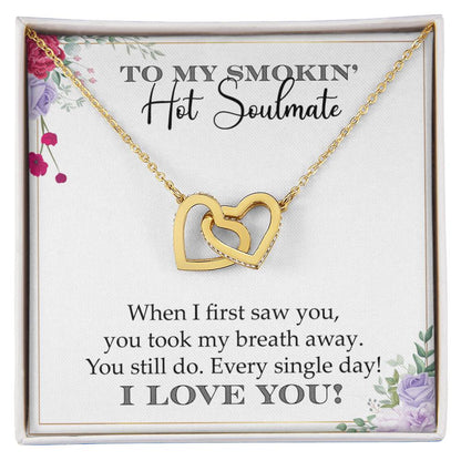 Gift For Girlfriend- Interlocking Heart Necklace Interlocking Hearts Necklace