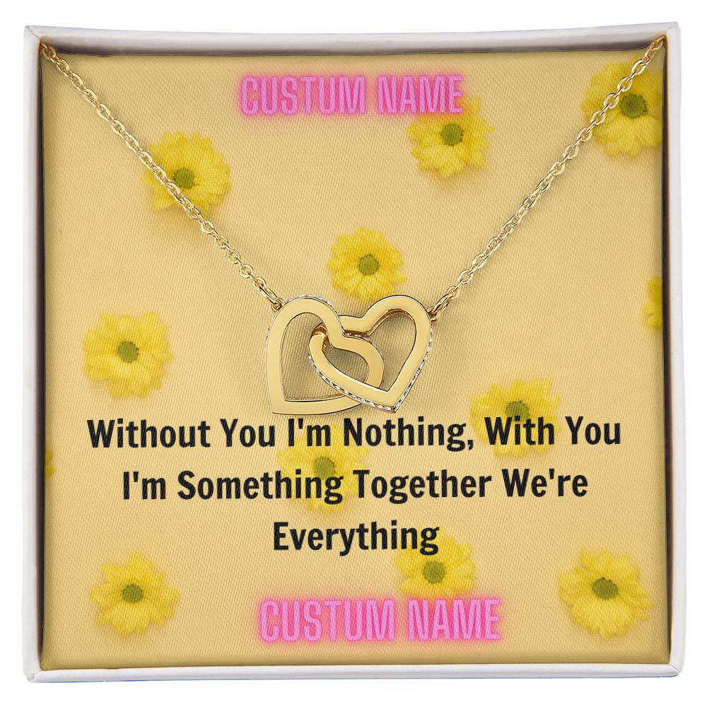 Beautiful Gift For Daughter Birthday Christmas Wedding. From Mom To Daughter From Dad To Daughter From Husband To Wife Interlocking Hearts Necklace