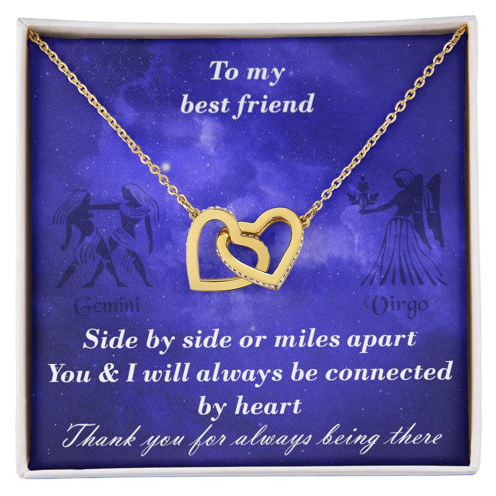 Gemini To Virgo Best Friend Interlocked Hearts Necklace Interlocking Hearts Necklace