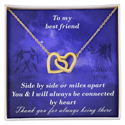 Gemini To Virgo Best Friend Interlocked Hearts Necklace Interlocking Hearts Necklace
