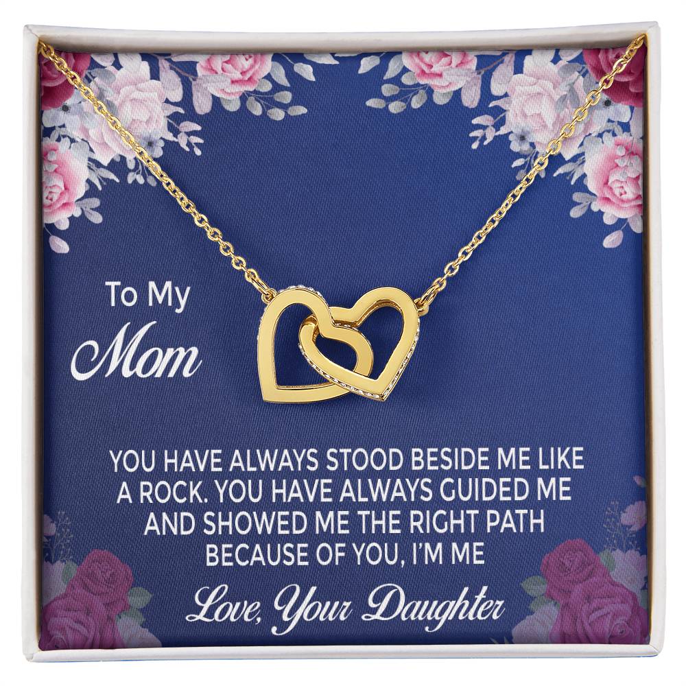 Daughter Mom Gift Mother'S Day Interlocking Hearts Necklace