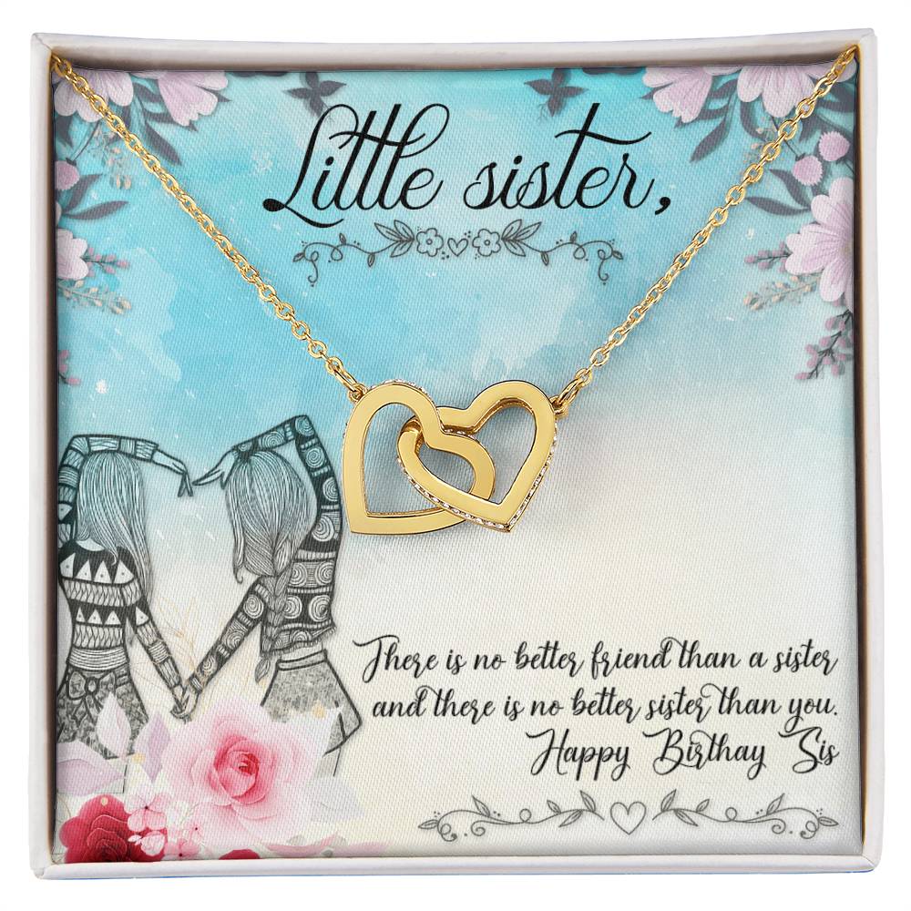 Double Hearts For Little Sister Interlocking Hearts Necklace