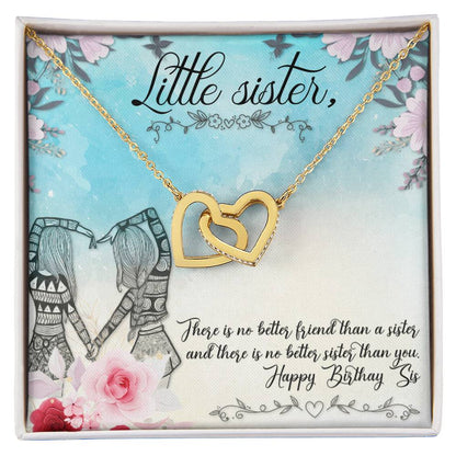 Double Hearts For Little Sister Interlocking Hearts Necklace