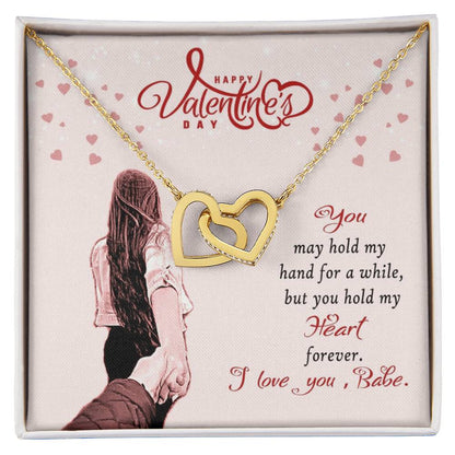 To My Wife Interlocking Hearts Necklace
