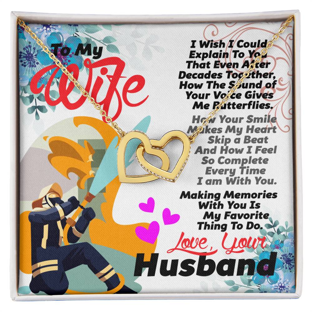 Firefighter'S Wife - Interlocking Heart Necklace Interlocking Hearts Necklace