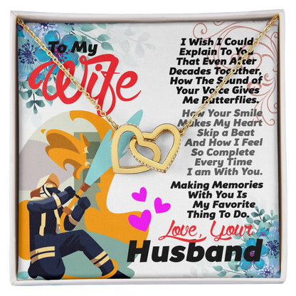 Firefighter'S Wife - Interlocking Heart Necklace Interlocking Hearts Necklace