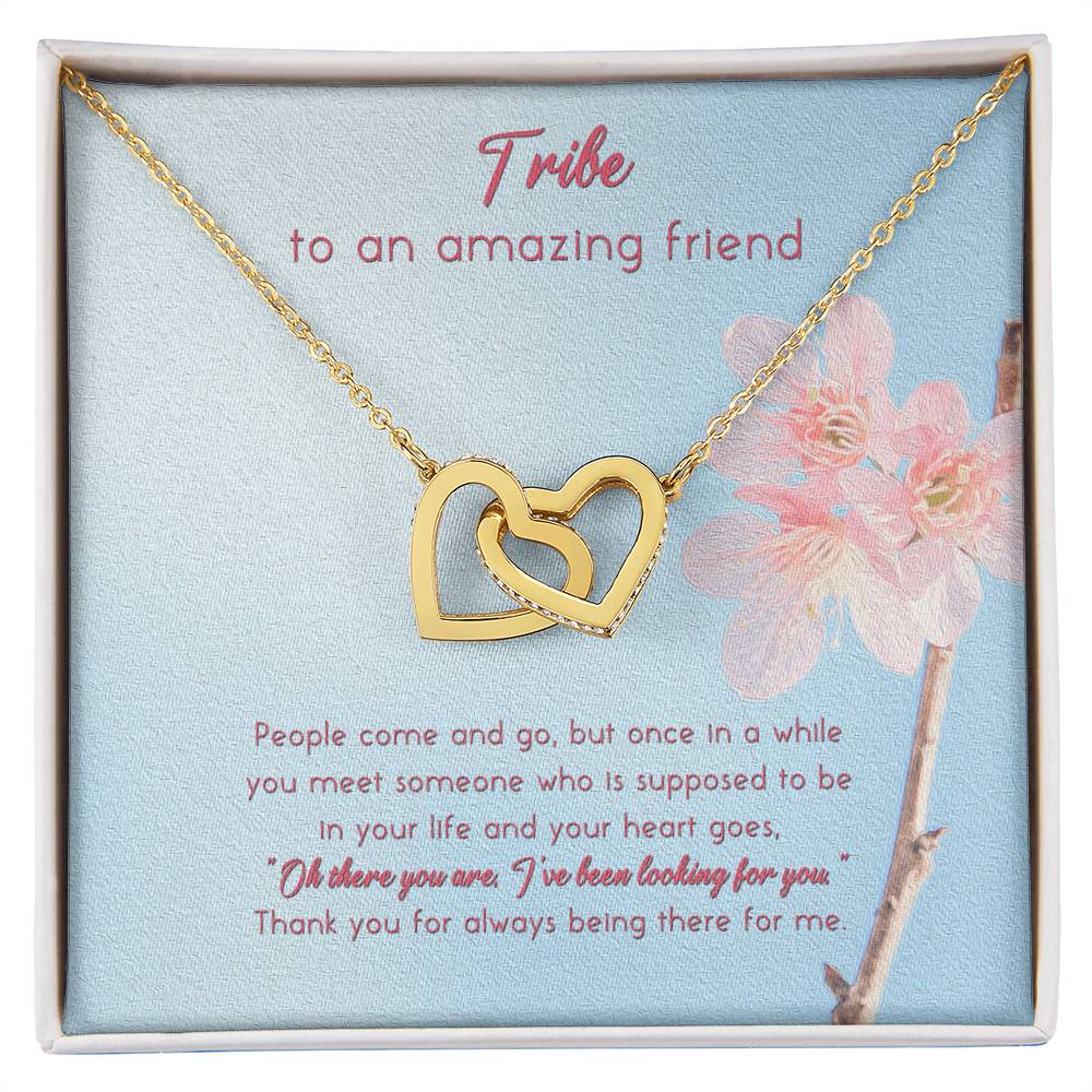 Best Friend Gift Best Friend Necklace Best Friend Distance Gifts Best Friend Birthday Gift - To My Best Friend Hearts Necklace Interlocking Hearts Necklace
