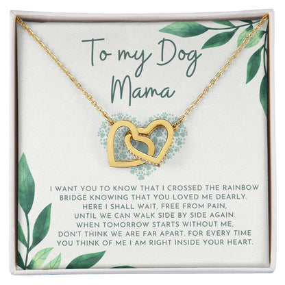 4. Dog Mama Interlocking Hearts Necklace