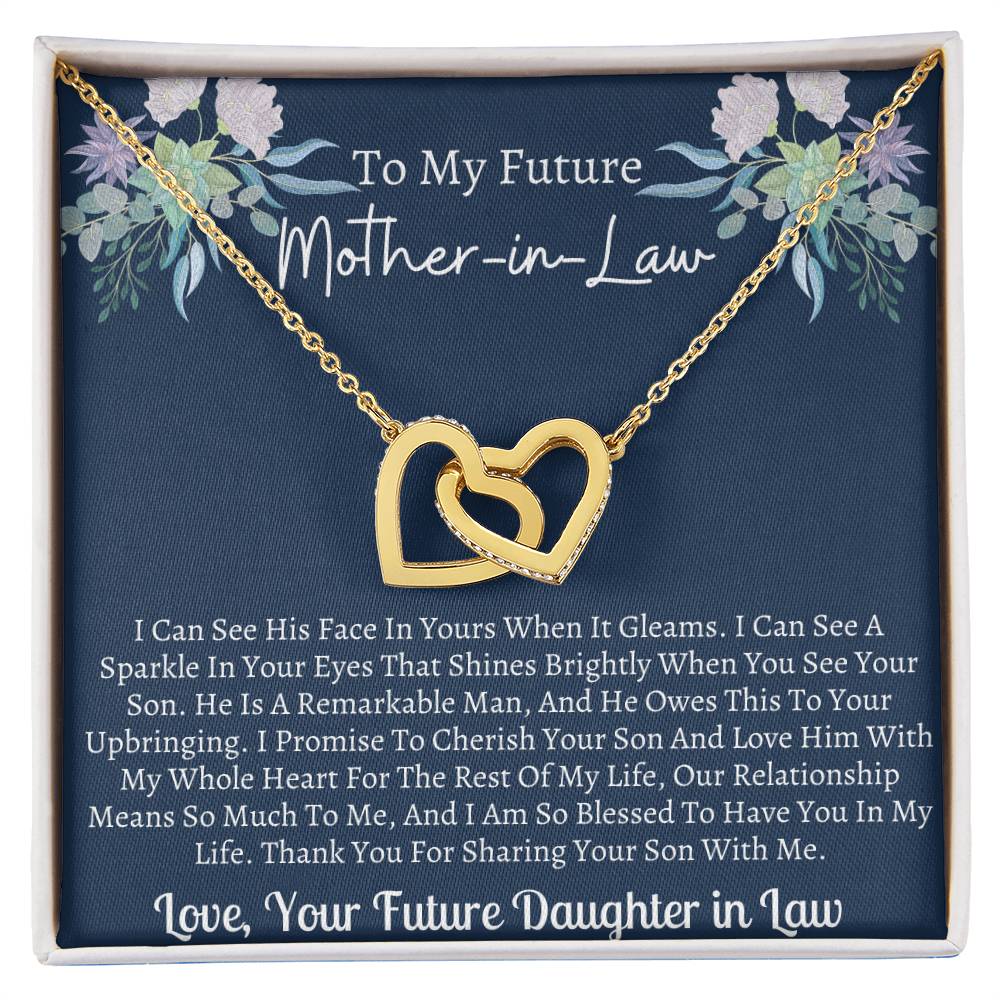 Gift For Future Mother In Law Interlocking Hearts Necklace