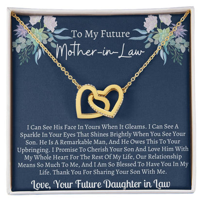 Gift For Future Mother In Law Interlocking Hearts Necklace