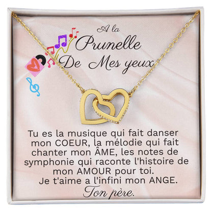 Collier Ange. Interlocking Hearts Necklace