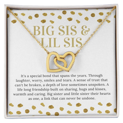 19. Big Sis Lil Sis Interlocking Hearts Necklace