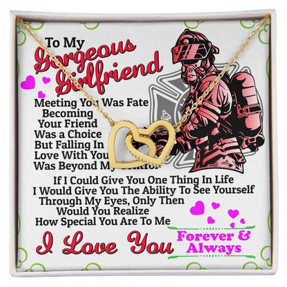 Firefighter'S Girlfriend - Interlocking Heart Necklace Interlocking Hearts Necklace