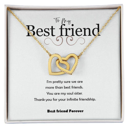 Best Friend Forever Interlocking Hearts Necklace