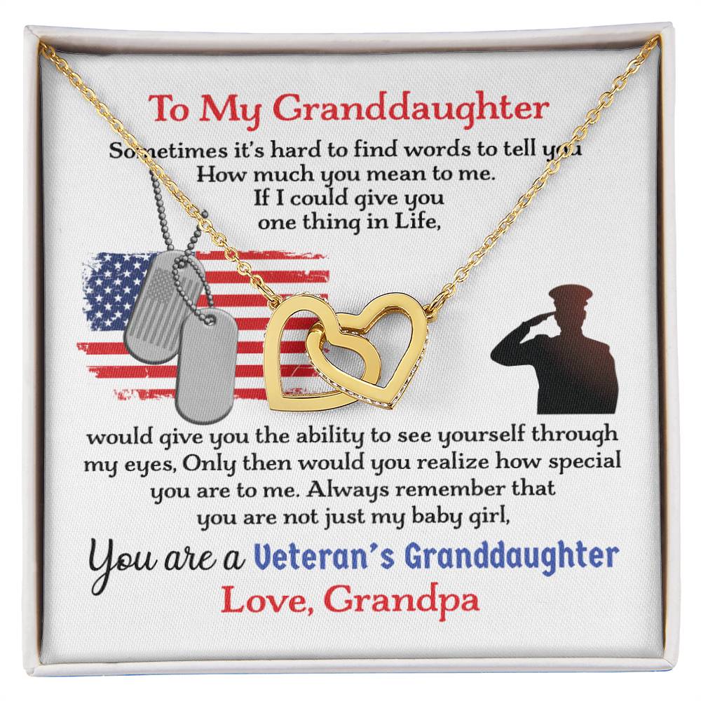 Veteran'S Granddaughter - Interlocking Heart Necklace Interlocking Hearts Necklace