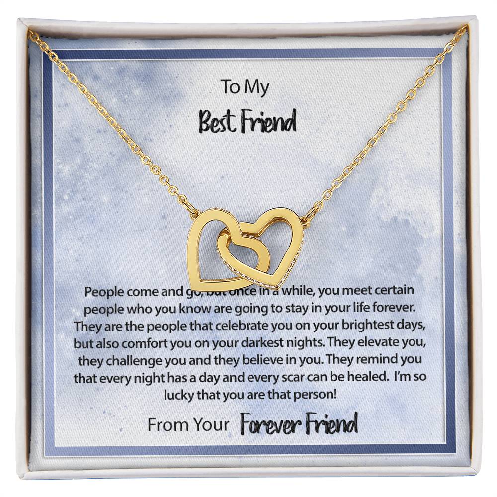 Best Friend - Celebrate Necklace Interlocking Hearts Necklace