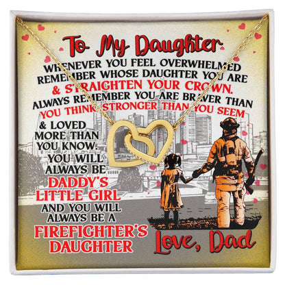 Firefighter'S Daughter - Interlocking Heart Necklace Interlocking Hearts Necklace