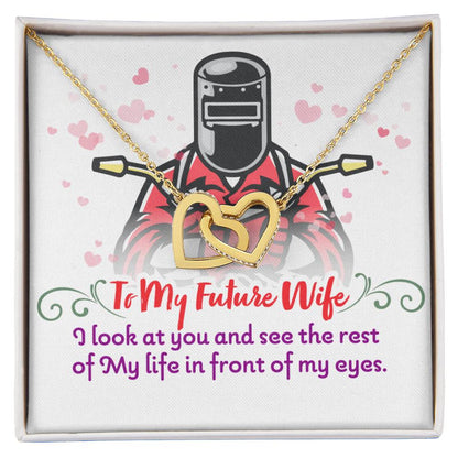 Welder'S Future Wife - Interlocking Heart Necklace Interlocking Hearts Necklace