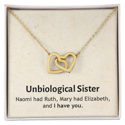 Unbiological Sister - I Have You - Interlocking Hearts Necklace